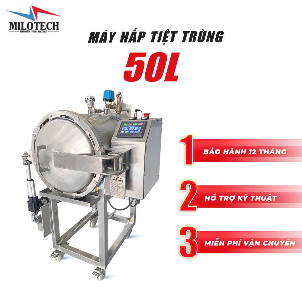 Máy hấp tiệt trùng 50L milotech